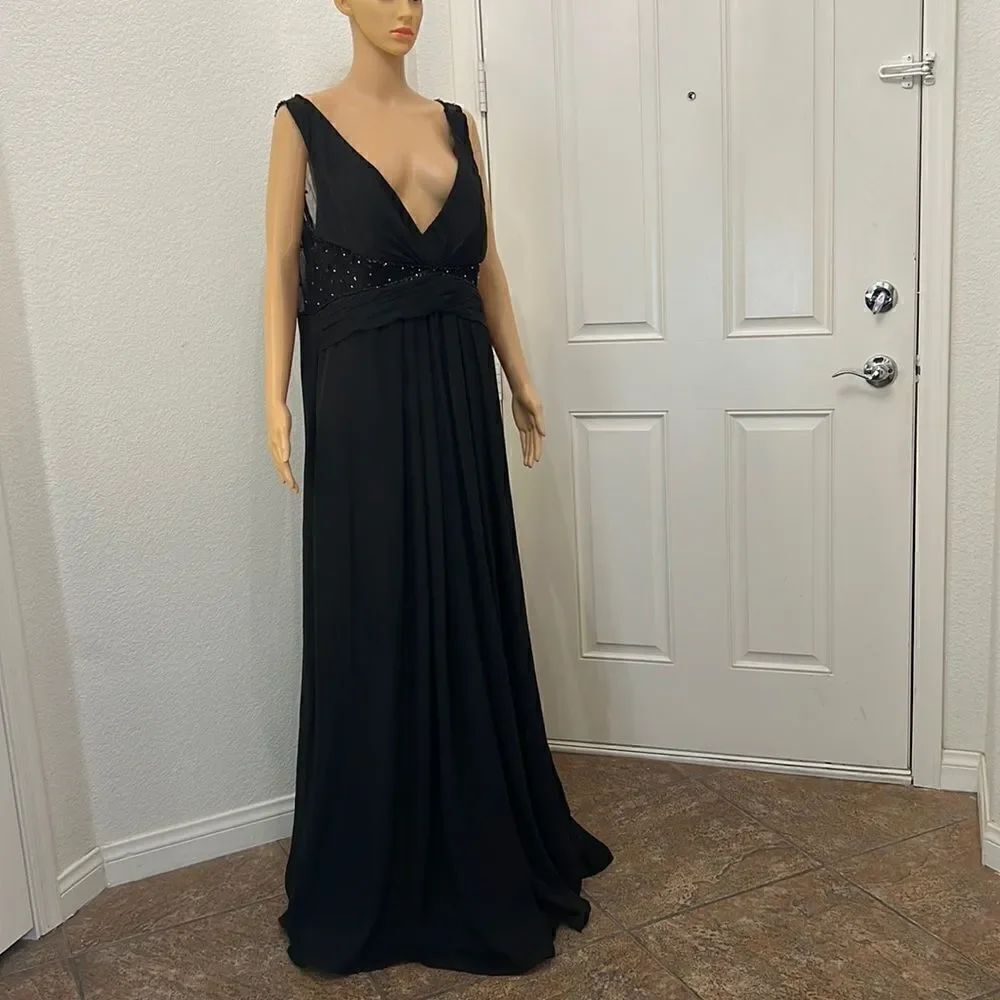 Light In The Box Black Dress Beaded Sequins Sheer Bra Elegant Formal Celebration